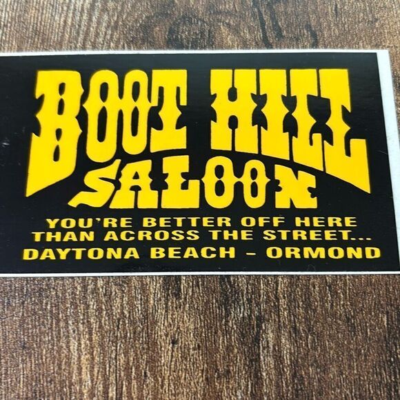 NOS Vintage 90s Boot Hill Saloon Daytona Bumper Sticker TRUST ME - Picture 2 of 4